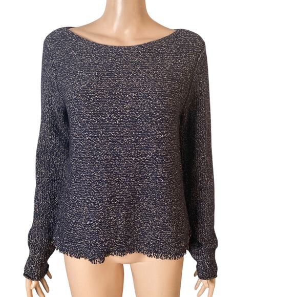 Eileen Fisher Fringe Hem Sweater Womens Small Wool Yarn Blend - Picture 2 of 12